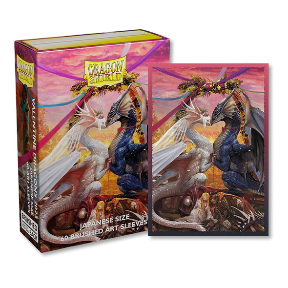 Dragon Shield - 60ct Japanese Size - Art - Brushed Valentine Dragon 2023 available at 401 Games Canada