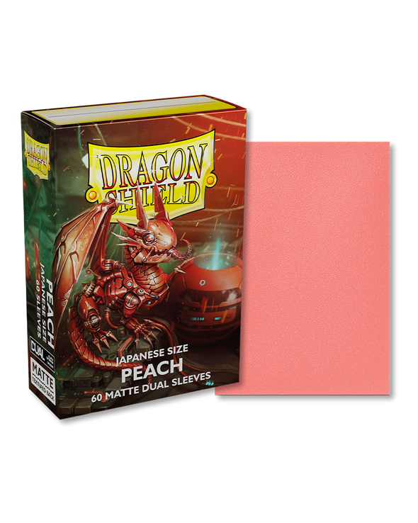 Dragon Shield - 60ct Japanese Size - Dual - Peach Matte available at 401 Games Canada