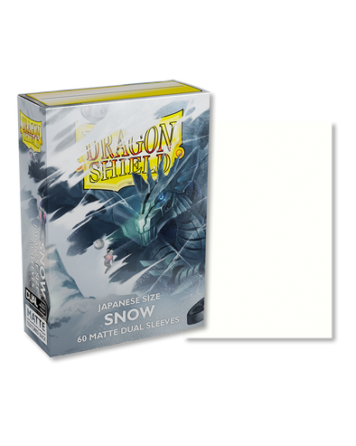 Dragon Shield - 60ct Japanese Size - Dual - Snow Matte available at 401 Games Canada