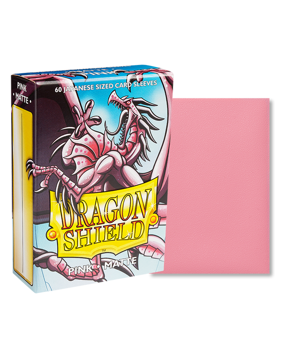 Dragon Shield - 60ct Japanese Size - Pink Matte available at 401 Games Canada