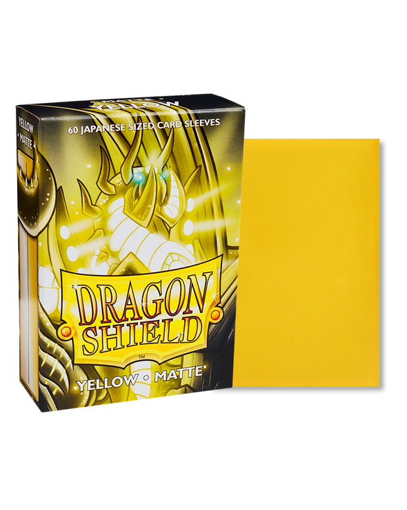 Dragon Shield - 60t Japanese Size - Yellow Matte available at 401 Games Canada