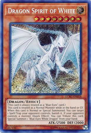 Dragon Spirit of White - LCKC-EN018 - Secret Rare - Unlimited available at 401 Games Canada