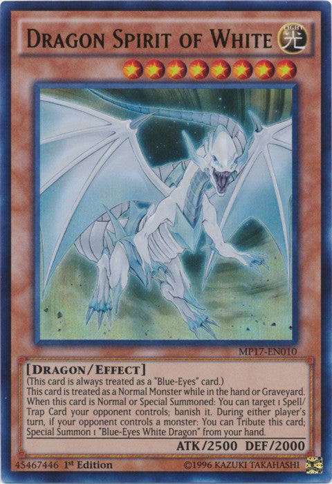 Dragon Spirit of White - MP17-EN010 - Ultra Rare - 1st Edition available at 401 Games Canada