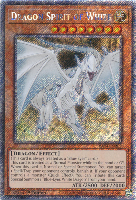 Dragon Spirit of White (Platinum Secret Rare) - RA04-EN265 - Platinum Secret Rare - 1st Edition