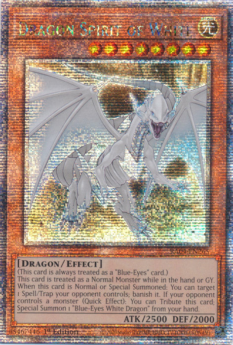Dragon Spirit of White - RA04-EN265 - Quarter Century Secret Rare - 1st Edition