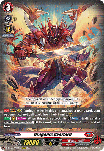 Dragonic Overlord - D-BT02/001 - Triple Rare available at 401 Games Canada