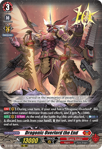 Dragonic Overlord the End - D-BT05/001 - 10th RRR available at 401 Games Canada