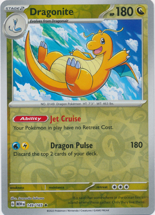 Dragonite - 149/165 - Rare - Reverse Holo available at 401 Games Canada