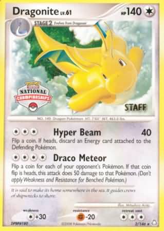 Dragonite - 2/146 - Promo (Staff National Championships 2008-09) available at 401 Games Canada