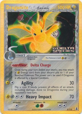 Dragonite - 3/113 - Holo Rare - Reverse Holo available at 401 Games Canada