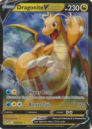 Dragonite V - 049/078 - Ultra Rare available at 401 Games Canada