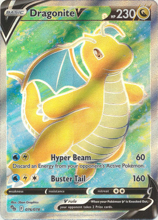 Dragonite V - 076/078 - Full Art Ultra Rare available at 401 Games Canada