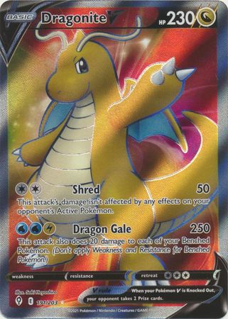 Dragonite V - 191/203 - Full Art Ultra Rare available at 401 Games Canada