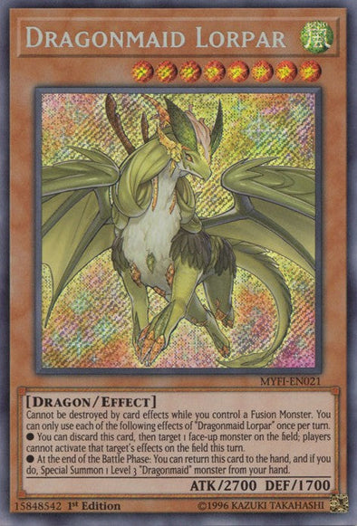 Dragonmaid Lorpar - MYFI-EN021 - Secret Rare - 1st Edition available at 401 Games Canada