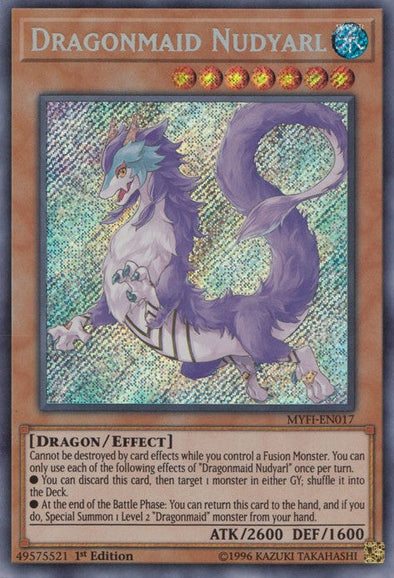 Dragonmaid Nudyarl - MYFI-EN017 - Secret Rare - 1st Edition available at 401 Games Canada