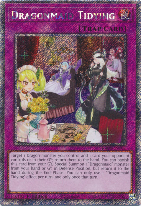 Dragonmaid Tidying (Platinum Secret Rare) - RA04-EN102 - Platinum Secret Rare - 1st Edition