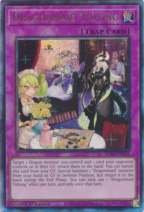 Dragonmaid Tidying (PUR) - RA04-EN102 - Prismatic Ultimate Rare - 1st Edition