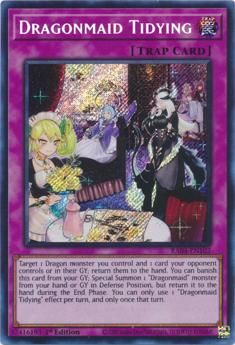 Dragonmaid Tidying (Secret Rare) - RA04-EN102 - Secret Rare - 1st Edition