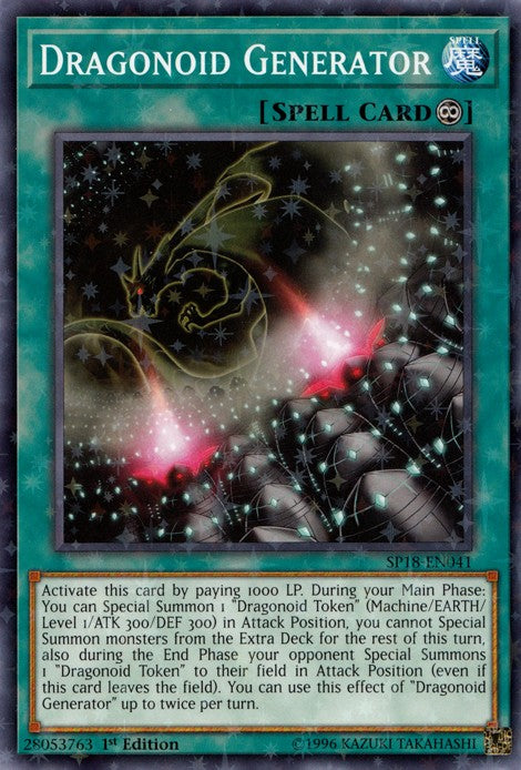 Dragonoid Generator - SP18-EN041 - Starfoil Rare - 1st Edition available at 401 Games Canada