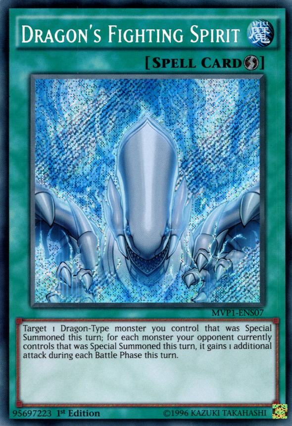 Dragon's Fighting Spirit - MVP1-ENS07 - Secret Rare - 1st Edition available at 401 Games Canada