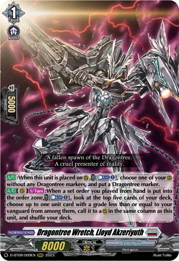 Dragontree Wretch, Lloyd Akzeriyuth - D-BT09/009 - Triple Rare available at 401 Games Canada