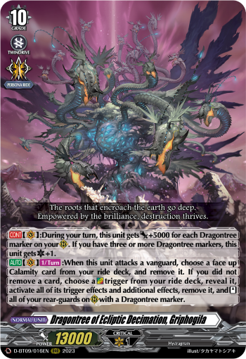 Dragontree of Ecliptic Decimation, Griphogila - D-BT09/016 - Triple Rare available at 401 Games Canada