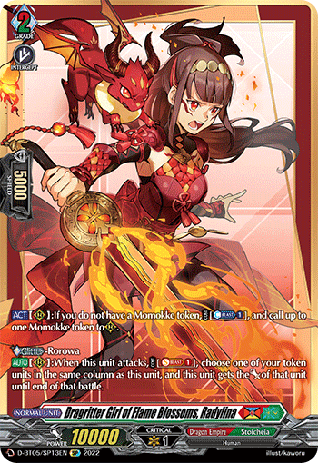 Dragritter Girl of Flame Blossoms, Radylina - D-BT05/SP13 - SP available at 401 Games Canada