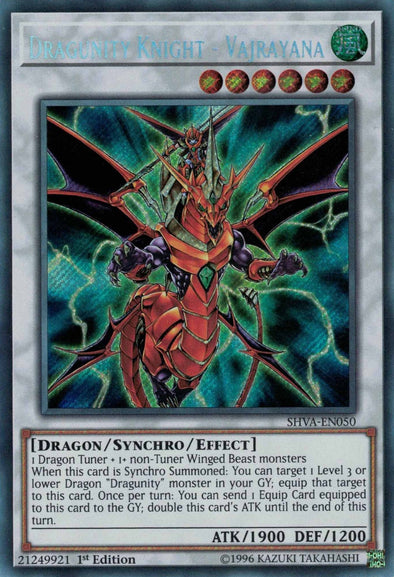 Dragunity Knight - Vajrayana - SHVA-EN050 - Secret Rare - 1st Edition available at 401 Games Canada