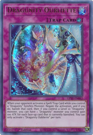Dragunity Oubliette - GFTP-EN042 - Ultra Rare - 1st Edition available at 401 Games Canada