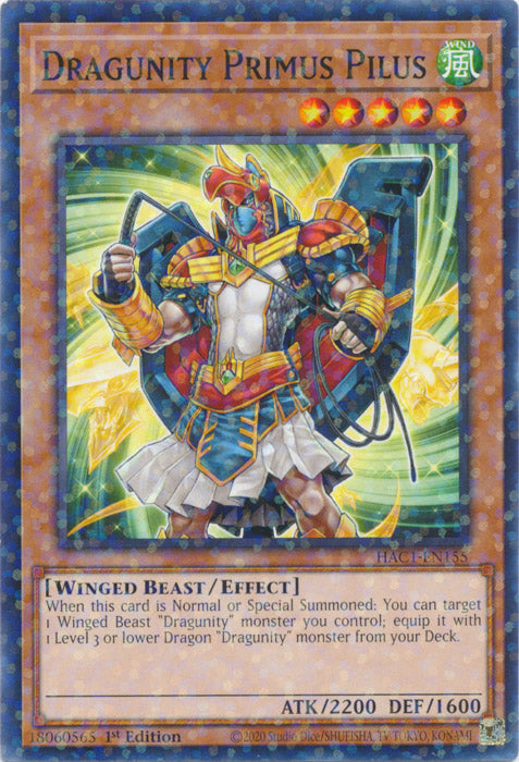 Dragunity Primus Pilus - HAC1-EN155 - Duel Terminal Normal Parallel Rare available at 401 Games Canada