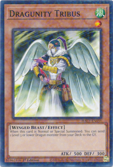 Dragunity Tribus - HAC1-EN151 - Duel Terminal Normal Parallel Rare available at 401 Games Canada