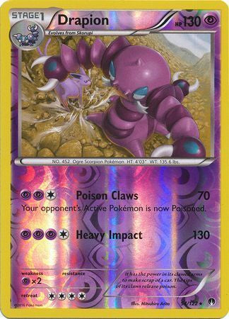 Drapion - 54/122 - Rare - Reverse Holo available at 401 Games Canada