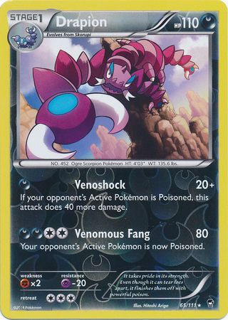 Drapion - 65/111 - Rare - Reverse Holo available at 401 Games Canada