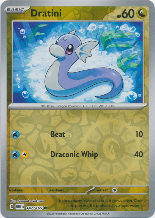 Dratini - 147/165 - Common - Reverse Holo available at 401 Games Canada