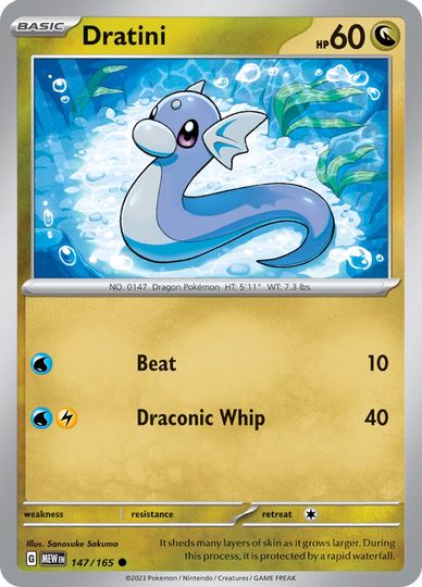 Dratini - 147/165 - Common available at 401 Games Canada