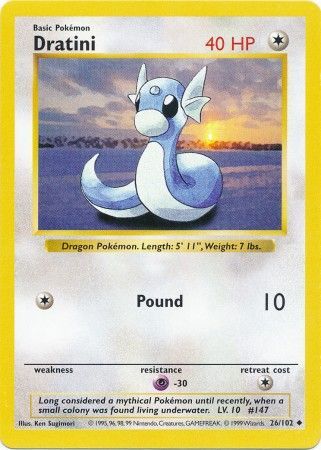 Dratini - 26/102 - Uncommon - Shadowless available at 401 Games Canada