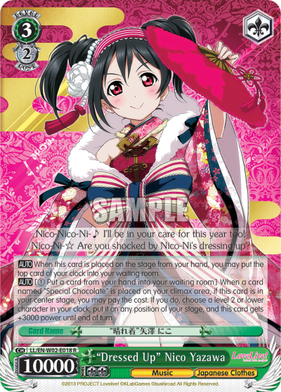 "Dressed Up" Nico Yazawa - LL/EN-W02-E018 - Rare available at 401 Games Canada