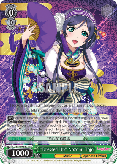 "Dressed Up" Nozomi Tojo - LL/EN-W02-E010 - Rare available at 401 Games Canada