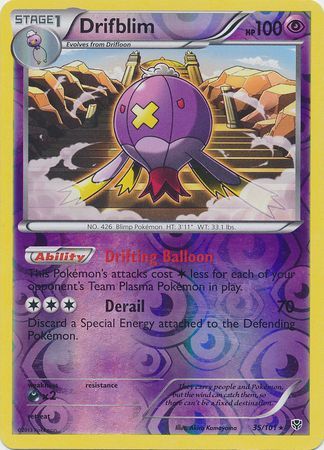 Drifblim - 35/101 - Rare - Reverse Holo available at 401 Games Canada