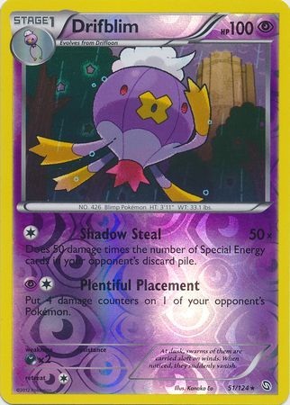 Drifblim - 51/124 - Rare - Reverse Holo available at 401 Games Canada