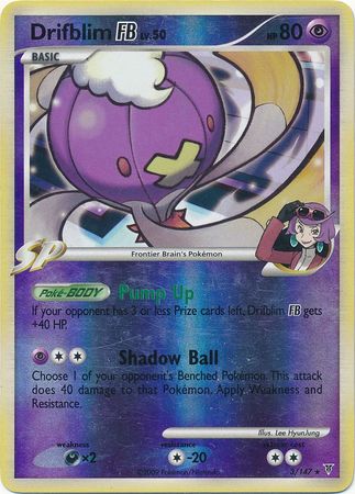 Drifblim FB - 3/147 - Holo Rare - Reverse Holo available at 401 Games Canada