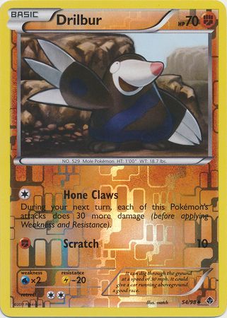 Drilbur - 54/98 - Uncommon - Reverse Holo available at 401 Games Canada