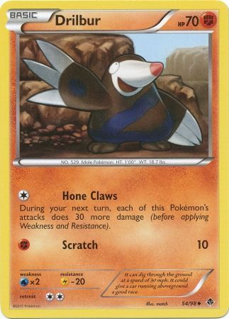 Drilbur - 54/98 - Uncommon available at 401 Games Canada