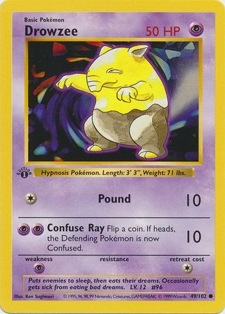Drowzee - 49/102 - Common - 1st Edition available at 401 Games Canada