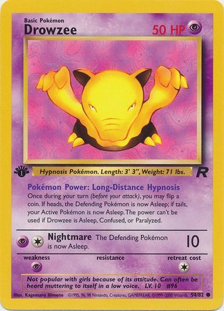 Drowzee - 54/82 - Common - 1st Edition available at 401 Games Canada