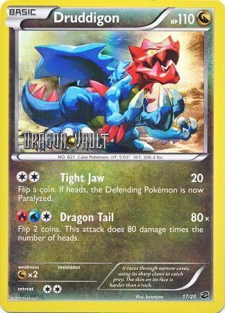 Druddigon - 17/20 - Holo Promo - Dragon Vault Stamp available at 401 Games Canada