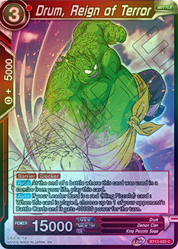 Drum, Reign of Terror - BT12-022 - Common (FOIL) available at 401 Games Canada