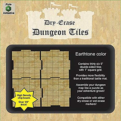 Dry Erase Dungeon Tiles - Earthtone - 5'' Interlocking Tiles (36) available at 401 Games Canada