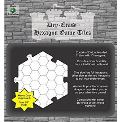 Dry Erase Hexagon Tiles - 6'' Interlocking Tiles (33) available at 401 Games Canada