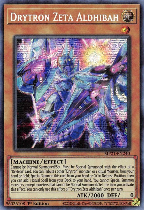 Drytron Zeta Aldhibah - MP21-EN240 - Prismatic Secret Rare - 1st Edition available at 401 Games Canada